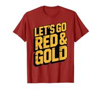 Bruh Let's GO RED & Gold Vibes Only Summer Camp War Game Day T-Shirt