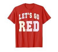 Bruh Let's GO RED Team Spirit Week War Game Day Summer Camp T-Shirt