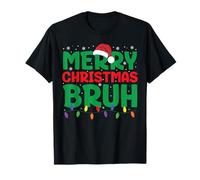 Bruh Meme Funny Saying Bro Greeting Teens Boys Men Christmas T-Shirt