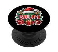 Bruh Merry Christmas Teen Boys Kids Slang Festive Funny Xmas PopSockets Adhesive PopGrip