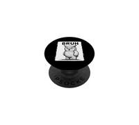Bruh Owl Lover Retro Funny Owl Sarcasm Meme Grumpy Owl PopSockets Adhesive PopGrip