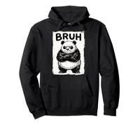Bruh Panda Funny Grumpy Panda Bear Men Women Kids Teens Pullover Hoodie
