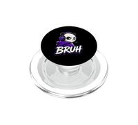 Bruh Panda Headset Retro PC Gamer Playing Video Games PopSockets PopGrip for MagSafe