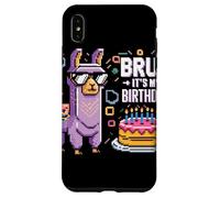 Bruh Plus Birthday Llama Pixel Art Sunglasses Party Humor Case for iPhone XS Max