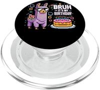Bruh Plus Birthday Llama Pixel Art Sunglasses Party Humor PopSockets PopGrip for MagSafe