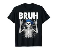 Bruh Punk Rock Skeleton Cool Rocker Men Boys Kids T-Shirt