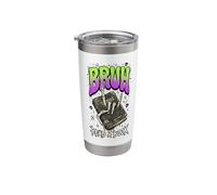 Bruh Read A Book Skeleton Hand Grunge Reader Design Stainless Steel Insulated Tumbler