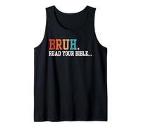 Bruh Read Your Bible Christian Religious Faith Funny Meme Tank Top