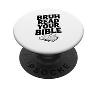 Bruh Read Your Bible Funny Christian Faith PopSockets Adhesive PopGrip