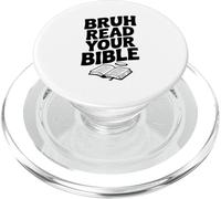 Bruh Read Your Bible Funny Christian Faith PopSockets PopGrip for MagSafe