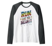 Bruh Run Like You Mean IT Games Begin Teacher Cheer On Raglan Baseball Tee