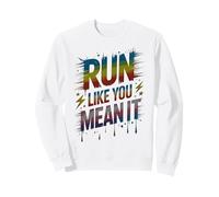 Bruh RUN LIKE YOU MEAN IT Games Begin Teacher Cheer On Sweatshirt