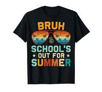 Bruh School's Out For Summer Retro End Of School Teacher Boy T-Shirt