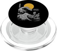 "BRUH." The Great Wave Kanagawa Japanese Surfing Alien PopSockets PopGrip for MagSafe
