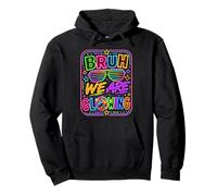 Bruh We Are Glowing Colorful Retro Vibes Pullover Hoodie