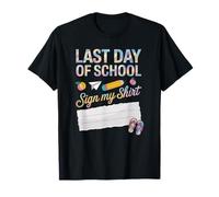 Bruh We are Out Last Day of School Autograph Memory Book T-Shirt