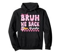 Bruh We Back 7th Graders First Day Of Seventh Grade Girl Bow Pullover Hoodie
