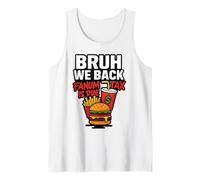 Bruh We Back Fanum Tax is Due Funny Back to School Gen Alpha Tank Top