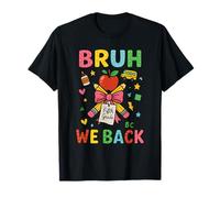 Bruh We Back Fifth Grade Back to School Pencil Bow 5th Grade T-Shirt