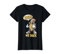 Bruh We Back Funny Back to School Pencil Students Teachers Value Graphic T-Shirt, Women, Black, M