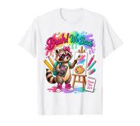 Bruh We Back Raccoon Back to School Teacher Student Kawaii Value Graphic T-Shirt, Men, White, L