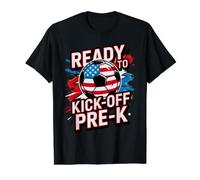 Bruh We Back Ready KICK Off PRE-K School Soccer First Day Value Graphic T-Shirt, Men, Black, S