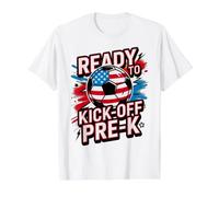 Bruh We Back Ready KICK Off PRE-K School Soccer First Day Value Graphic T-Shirt, Men, White, M