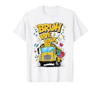 Bruh We Back School Bus First Day of School Bus Driver Value Graphic T-Shirt
