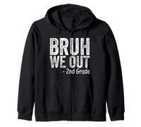 Bruh We Out 2nd Grader Second Grade Graduation Class of 2026 Zip Hoodie