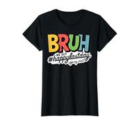 Bruh we Out Happy Last Day Sign My Value Graphic T-Shirt, Women, Black, L