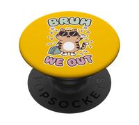 Bruh We Out Last Day Of School Cat Lover Teachers Students PopSockets Adhesive PopGrip