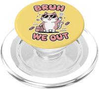 Bruh We Out Last Day Of School Cat Lover Teachers Students PopSockets PopGrip for MagSafe