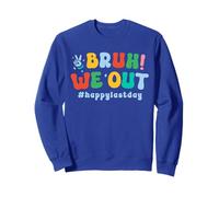 Bruh We Out Teachers Happy Last Day Of School Groovy Retro Sweatshirt