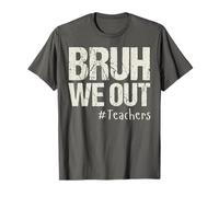 Bruh We Out Teachers Happy Last Day Of School Retro Vintage T-Shirt