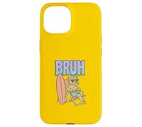 Bruh Yorkshire Terrier Surfing Funny Dog Case for iPhone 15