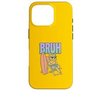 Bruh Yorkshire Terrier Surfing Funny Dog Case for iPhone 16 Pro