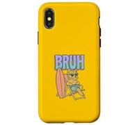 Bruh Yorkshire Terrier Surfing Funny Dog Case for iPhone X/XS