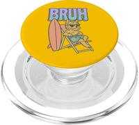 Bruh Yorkshire Terrier Surfing Funny Dog PopSockets PopGrip for MagSafe