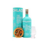 Bruichladdich - Organic Scottish Barley Islay Single Malt Scotch - Whisky 100cl 50% ABV (1 Litre) (Includes Glencairn Glass & Coasters)