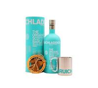 Bruichladdich - Organic Scottish Barley Islay Single Malt Scotch - Whisky 100cl 50% ABV (1 Litre) (Includes Metal Mug & Coasters)