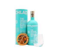 Bruichladdich - Organic Scottish Barley Islay Single Malt Scotch - Whisky 100cl 50% ABV (1 Litre) (Includes Branded Glass & Coasters)
