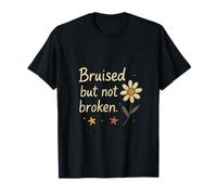 Bruised But Not Broken Quote Vintage Doodle Design T-Shirt