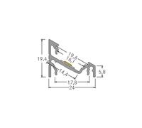 BRUMBERG add-on corner profile, length 2 metres, black