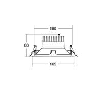 BRUMBERG Apollo Midi, faceted, round, 4,000 K, black