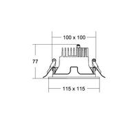BRUMBERG Apollo Mini, smooth reflector, round, 4,000 K, white