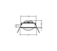 BRUMBERG BB03 LED recessed spotlight, on/off connection box chrome