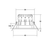 BRUMBERG BB20 IP65 recessed RC driver angular white