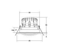 BRUMBERG BB23 LED spot IP65 on/off connection box textured white