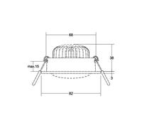 Brumberg 39379183 39379183 LED Recessed Light LED 7W Black