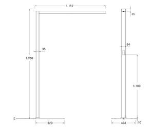 BRUMBERG Bevon LED floor lamp microprism direct/indirect